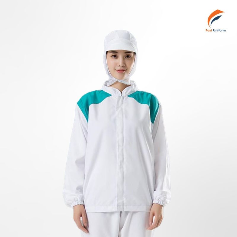Đồng phục phòng sạch rời trắng xanh hỗ trợ tối đa cho các quy trình làm việc yêu cầu sự an toàn vệ sinh cao