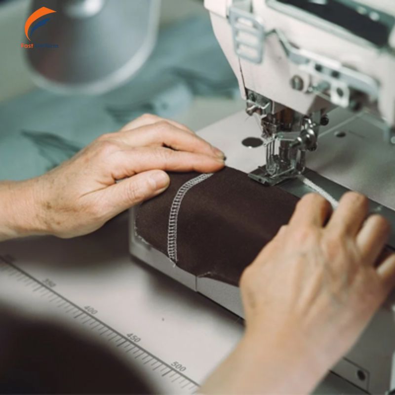 Quy trình may mẫu áo sơ mi công sở đen basic