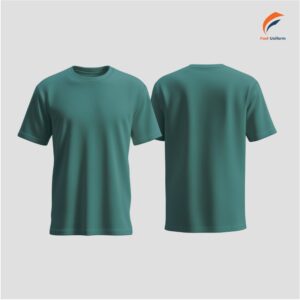 Áo thun đồng phục cổ tròn xanh lá thiết kế năng động, tính ứng dụng cao