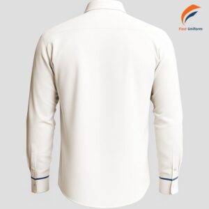Chất liệu bền đẹp của sơ mi đồng phục trắng viền xanh