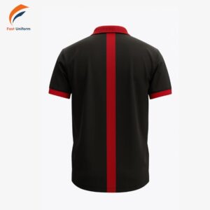 Chi phí may mẫu áo polo đồng phục đen viền đỏ lớn sẽ phụ thuộc vào nhiều yếu tố tác động