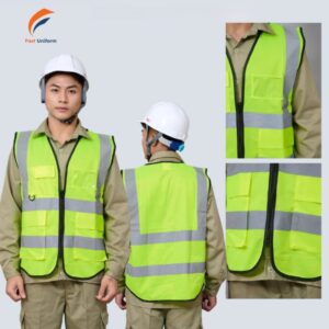 Chi phí may gile bảo hộ phản quang xanh chuối thay đổi linh hoạt dựa trên các yếu tố cấu thành sản phẩm