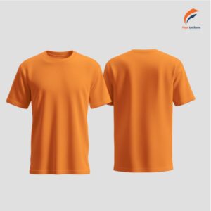 Áo thun đồng phục cổ tròn màu cam phù hợp làm đồng phục công ty, áo nhóm, sự kiện quảng bá thương hiệu