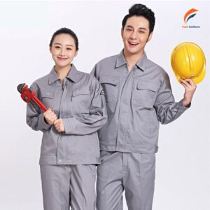 Đồng phục bảo hộ lao động xám nhạt