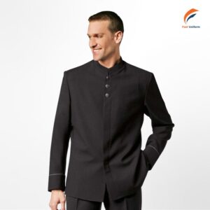 Đồng phục bellman đen thiết kế cổ tàu vừa hiện đại vừa cổ điển
