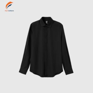Fast Uniform may áo sơ mi công sở đen giá tốt