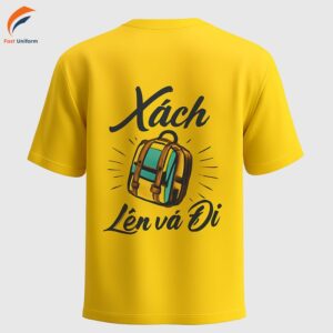 Fast Uniform – Địa chỉ uy tín mày áo thun đồng phục cổ tròn màu vàng