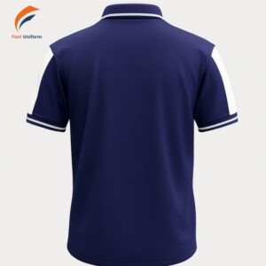 Áo polo đồng phục xanh navy phối trắng phù hợp cho cả nam và nữ, không phân biệt độ tuổi