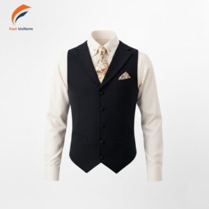 Alternative view of Áo gile vest nam đồng phục màu đen - V 03