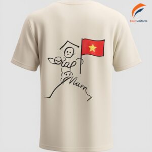 Áo thun đồng phục cổ tròn màu be mang lại nhiều lợi ích cả về thẩm mỹ lẫn tính ứng dụng