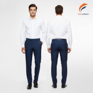 Để quần tây xanh dương đậm chuẩn sang trọng, cần chú trọng màu sắc, đường may và form dáng