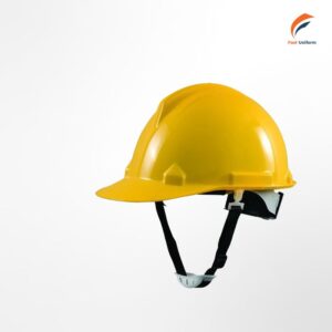Nón bảo hộ lao động màu vàng chắc chắn, bo tròn các cạnh để giảm thiểu tác động lực khi va chạm