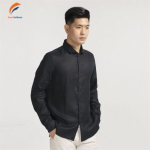Mẹo phối đồ với áo sơ mi công sở đen basic hợp thời trang