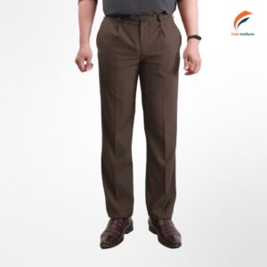 Mẫu quần tây công sở nam nâu đậm ghi điểm nhờ sự kết hợp giữa form dáng hiện đại và sắc thái cổ điển