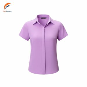 Chi phí may áo sơ mi công sở màu tím tay ngắn phụ thuộc vào nhiều yếu tố cấu thành khác nhau
