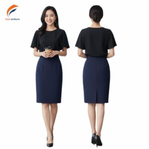 Chi phí may chân váy bút chì xanh tím than tại Fast Uniform linh hoạt theo yêu cầu và quy mô đơn hàng
