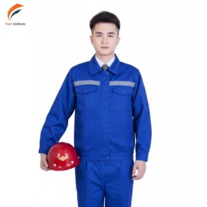 Chi phí may đồng phục bảo hộ dài tay màu xanh dương phối ghi dao động tùy thuộc vào nhiều yếu tố