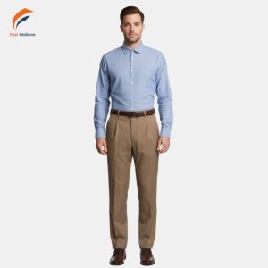 Fast Uniform - Đối tác may quần tây công sở nam ống suông nâu nhạt uy tín