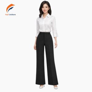 Fast Uniform - Xưởng may quần tây công sở nữ ống suông màu đen uy tín