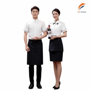 Lưu ý kỹ thuật giúp đồng phục phục vụ trắng phối đen bền đẹp, giữ form và màu sắc lâu dài