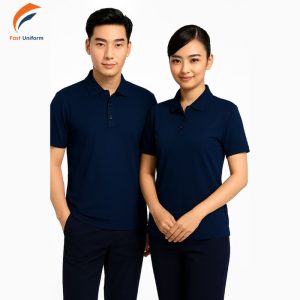 Giặt bằng nước lạnh, tránh tẩy mạnh, phơi râm, ủi nhẹ để áo polo navy bền màu