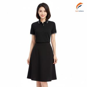 May áo polo đen viền trắng cần chú ý màu sắc, chất liệu, thiết kế và size