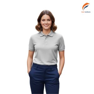 Áo polo ghi sáng cần chọn đúng tông màu, vải chuẩn, logo thêu bền đẹp