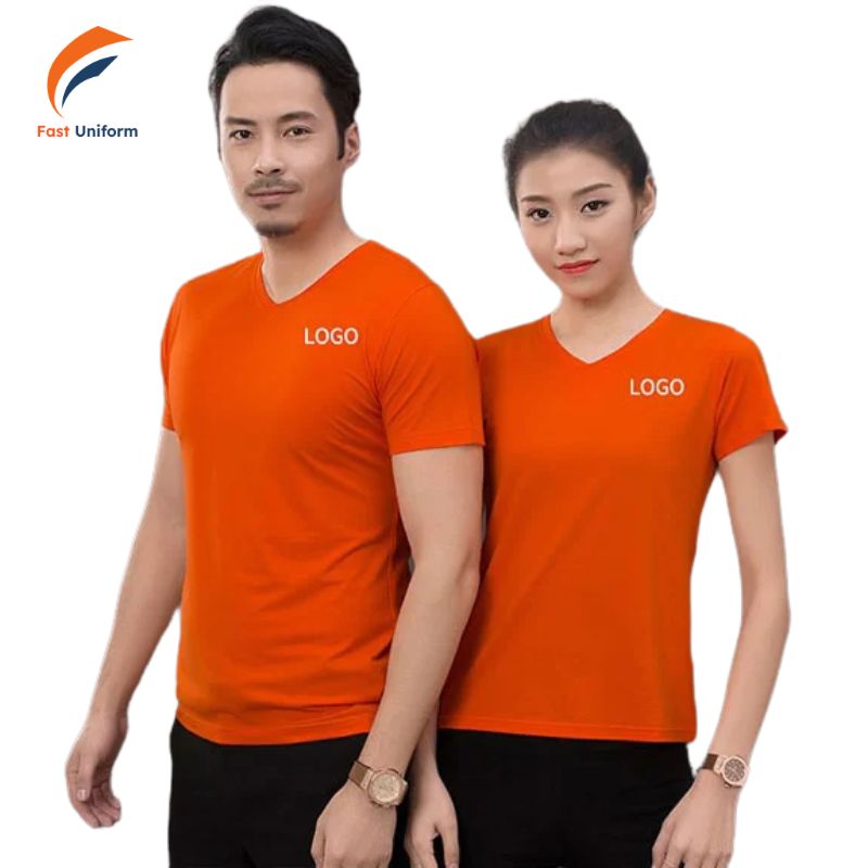 Đồng phục áo thun cổ tim