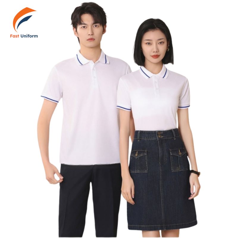 Giá may đồng phục áo thun tùy thuộc vào số lượng đặt hàng, chất liệu vải lựa chọn và độ phức tạp của các chi tiết in thêu logo trên áo