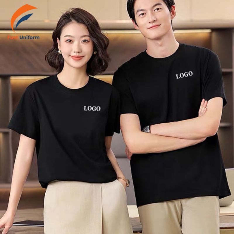 Áo thun đồng phục đen quyền lực