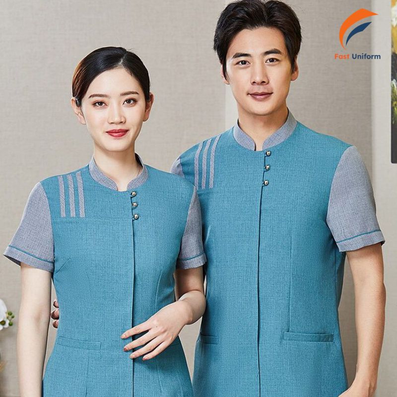 Đồng phục spa cổ đứng