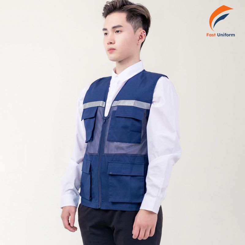 Fast Uniform may áo gile đồng phục bảo hộ lao động chất lượng