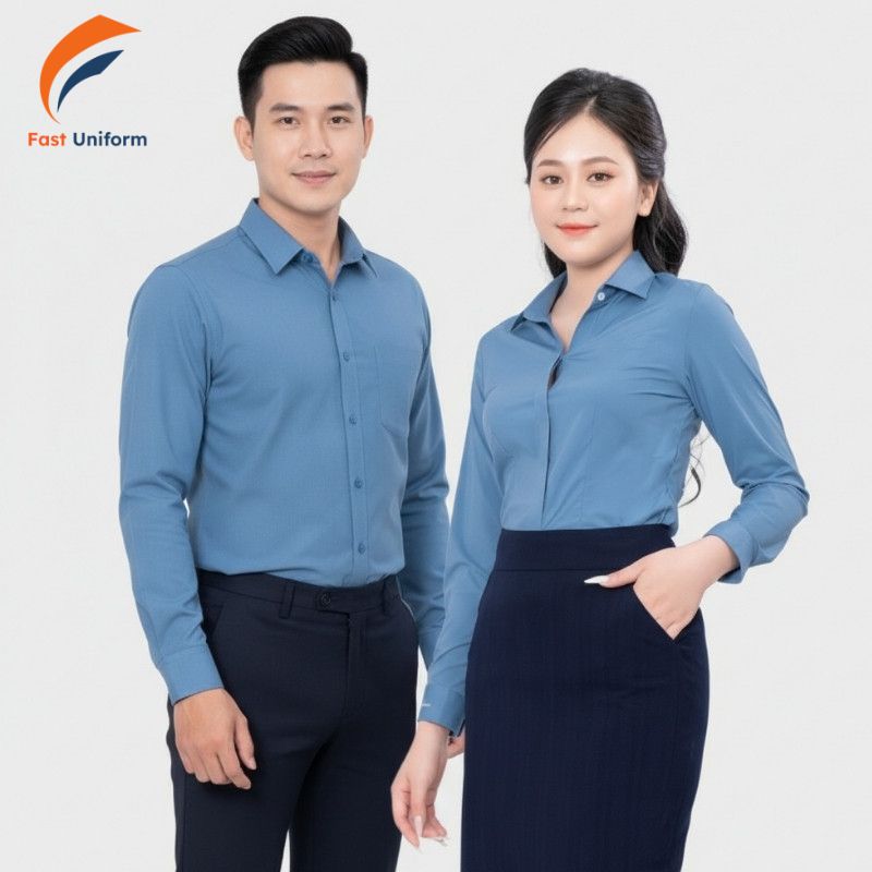 Chọn vải may sơ mi phù hợp, form chuẩn, phối màu hợp lý