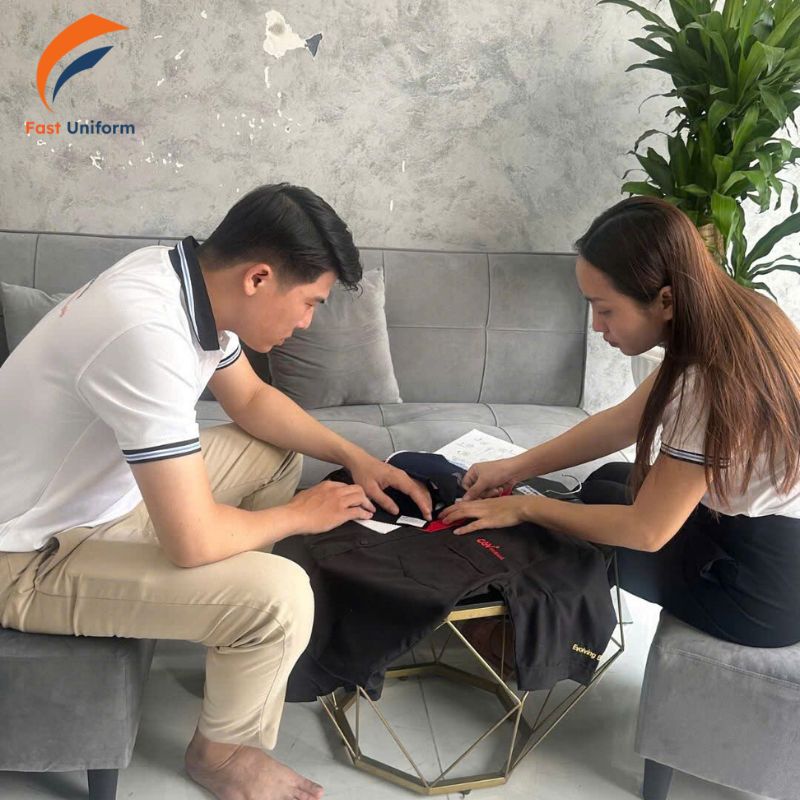 Quy trình sản xuất áo thun đồng phục cổ tròn tại Fast Uniform