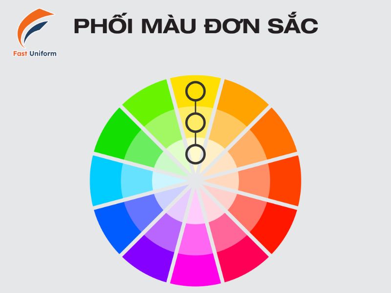 Phối màu đơn sắc dùng một màu nhiều sắc độ, tạo sự tinh tế, tối giản và chuyên nghiệp