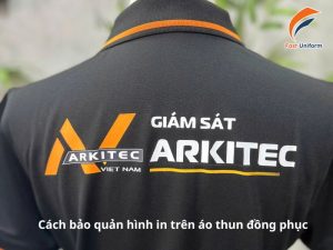 bảo quản hình in trên áo thun đồng phục