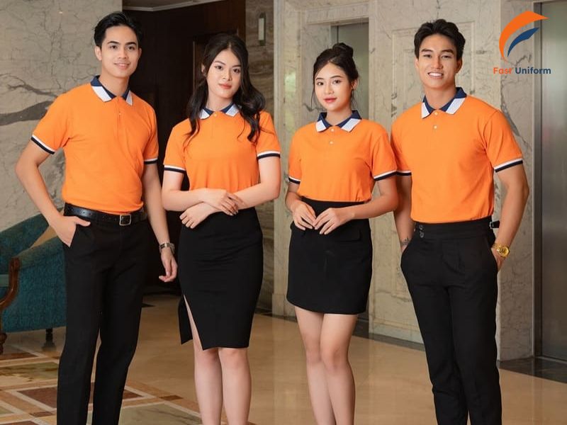 Phối màu đồng phục giúp tăng nhận diện thương hiệu, tạo ấn tượng mạnh mẽ