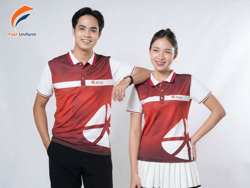 Áo polo teambuilding phối viền nổi bật, chuyên nghiệp, tăng nhận diện