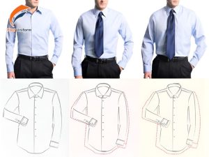 form dáng áo sơ mi đồng phục