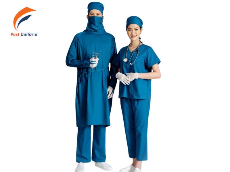 Quần phẫu thuật dáng ống rộng, cạp chun hoặc dây rút, thoải mái vận động