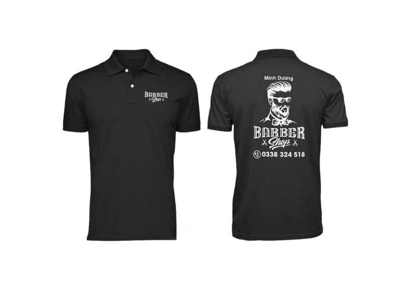 Áo polo lịch sự, co giãn tốt, thoải mái, phù hợp barber shop chuyên nghiệp