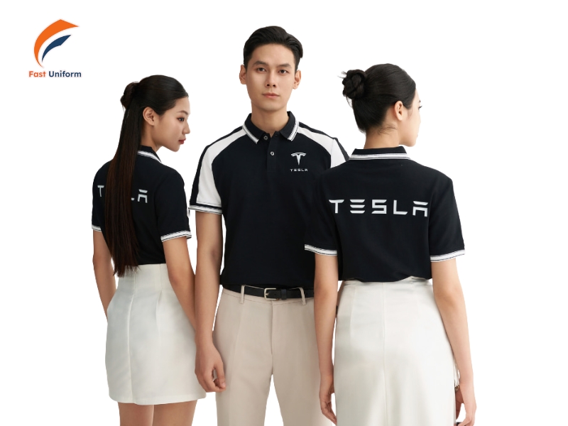 Áo polo đồng phục đen tạo vẻ lịch sự, sang trọng và chuyên nghiệp