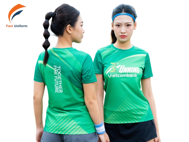 Đồng phục áo thun chạy bộ xanh lá