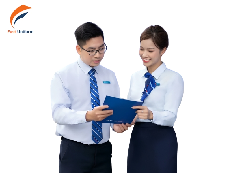 Đồng phục công ty bảo hiểm nổi bật với thiết kế chuyên nghiệp, chuẩn nhận diện thương hiệu
