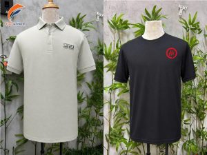 Áo thun đồng phục cổ tròn hay cổ trụ