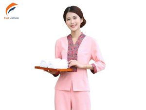 đồng phục spa màu hồng