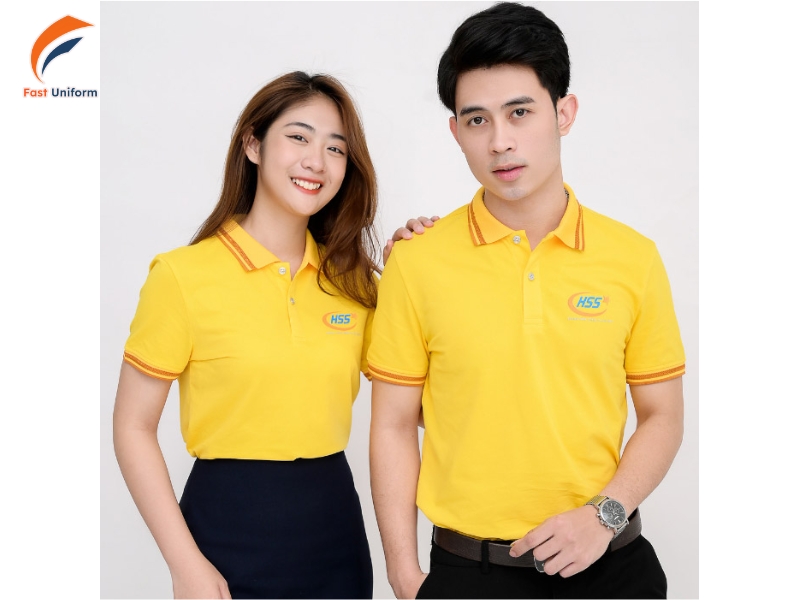 Áo polo màu vàng tươi sáng, mang đến cảm giác vui vẻ, tích cực