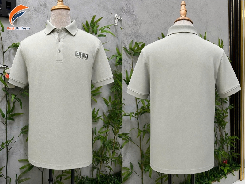 Áo polo xám ghi phong cách hiện đại, tinh gọ