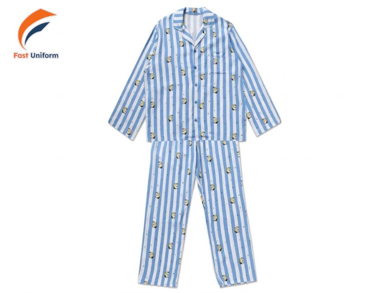 Quần áo bệnh nhân nhi khoa dài tay giúp che phủ cơ thể, giữ ấm phù hợp và thuận tiện vận động