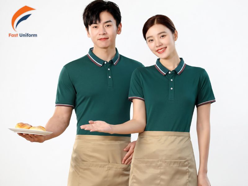May đồng phục phục vụ cần chọn chất liệu thoáng mát, form dáng phù hợp và đường may chắc chắn